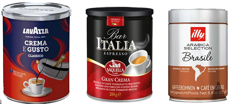 Lavaza coffee cans and Sakuela Ili side زیلوکس